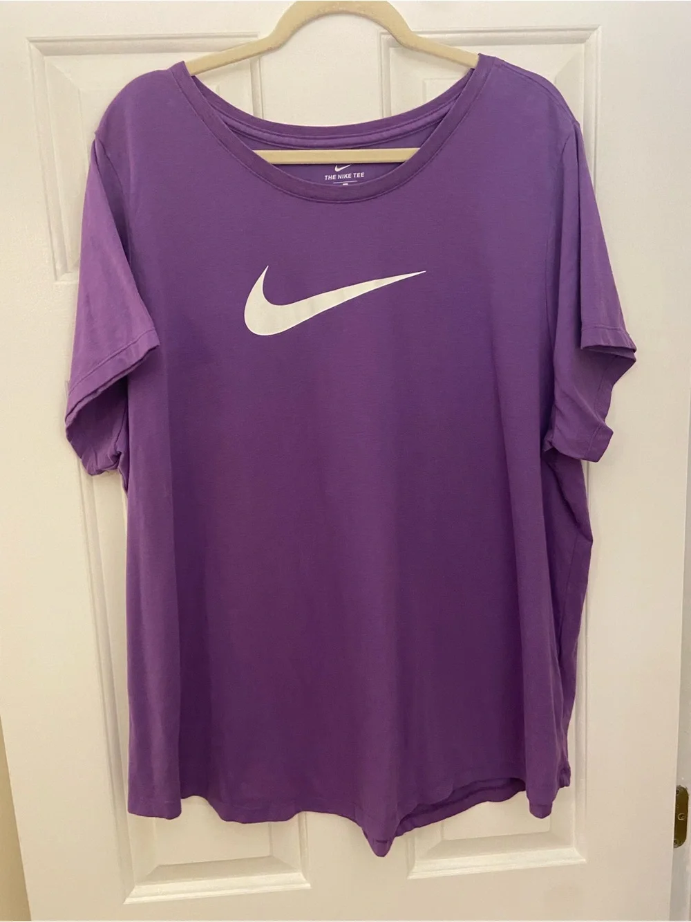 Nike Purple Swoosh Women's Plus Dri-Fit Short Sleeve Tee
